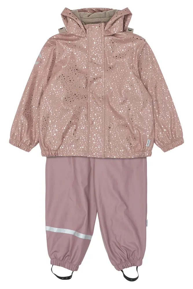 Mikk-Line Regnsats Med Fleece - Foil Dot AOP - 86