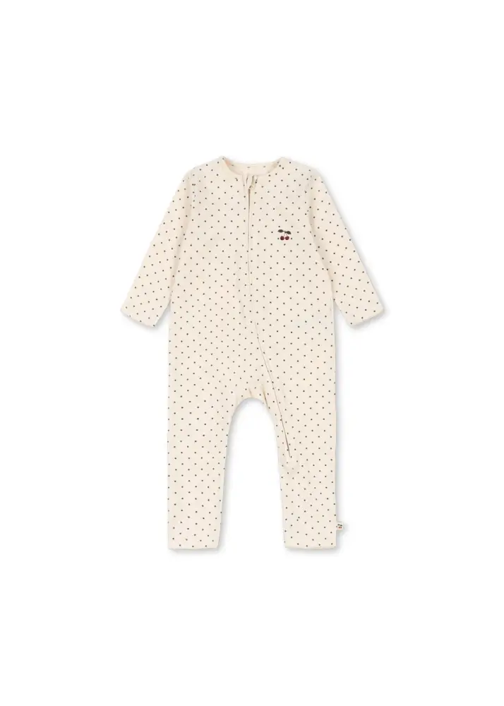 Konges Sløjd Basic Zip Jumpsuit - Blue Dot - 6 MDR.