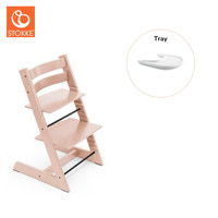 Tripp Trapp Stol & Bricka - Serene pink/vit