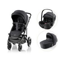 Britax Römer Smile 5Z Style Duovagn inkl. Baby-Safe Pro Style Babyskydd - Carbon Black