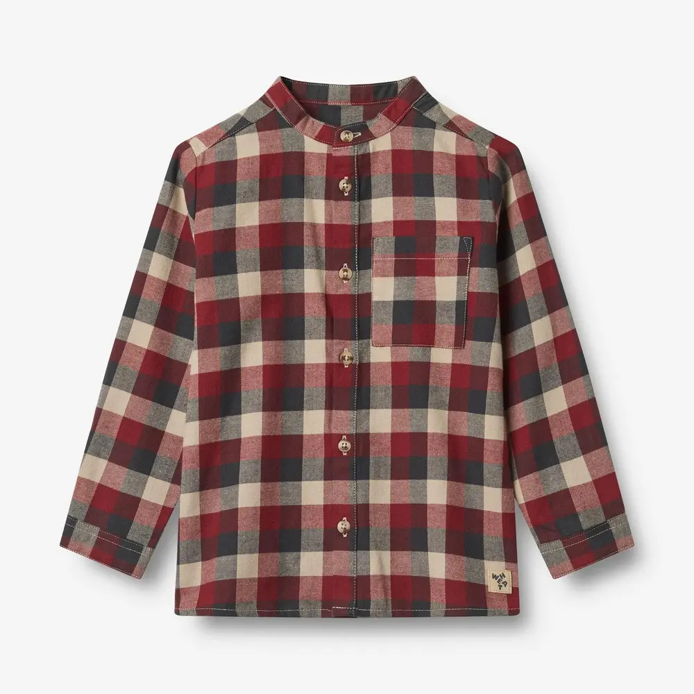 Wheat Willum Skjorta - Red Blue Check - 104/4 ÅR