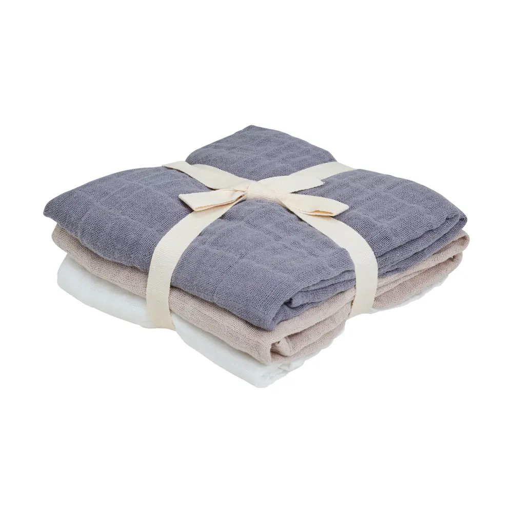 Muslinfilt 3-pack - Tradewinds - 65x65 cm | Barnrum - Textilier - Muslinfiltar | BabyMode