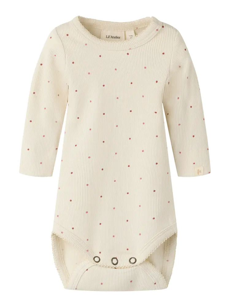 Lil' Atelier Gago Kos Långärmad Slim Body - Turtledove - 56