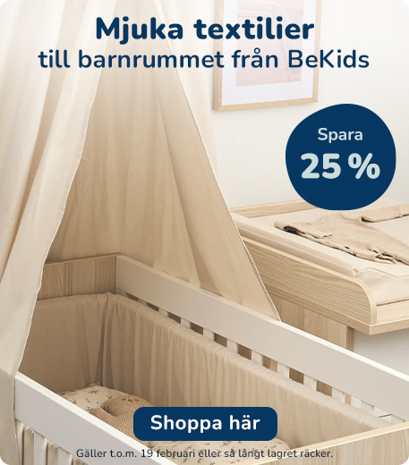 Spara 25% på BeKids textilier