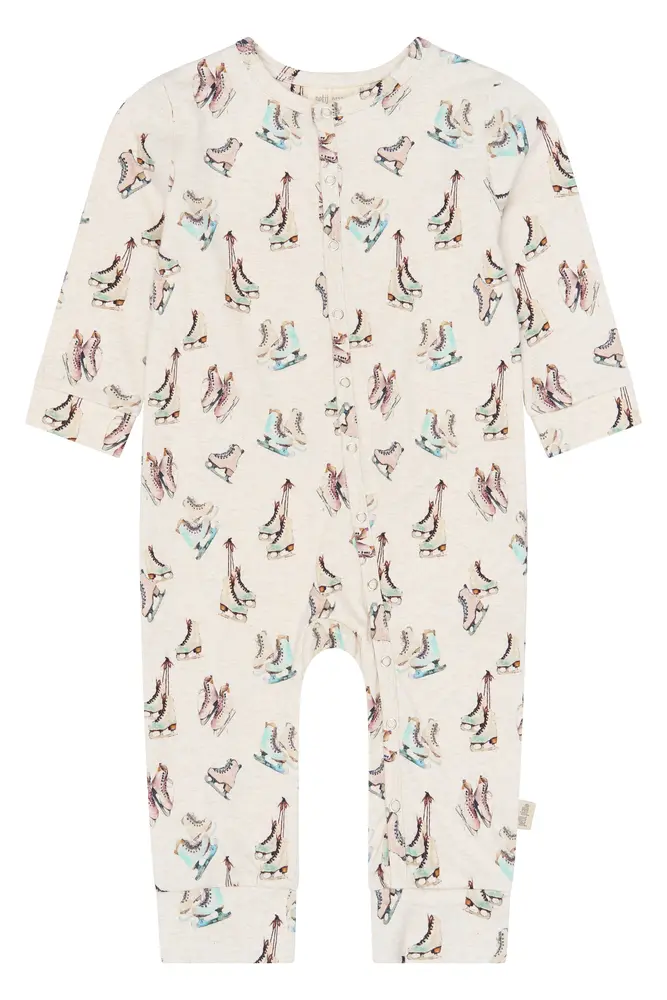 Petit Piao Blizz Jumpsuit - Eggnog Melange Ice Skate AOP - 68 CM