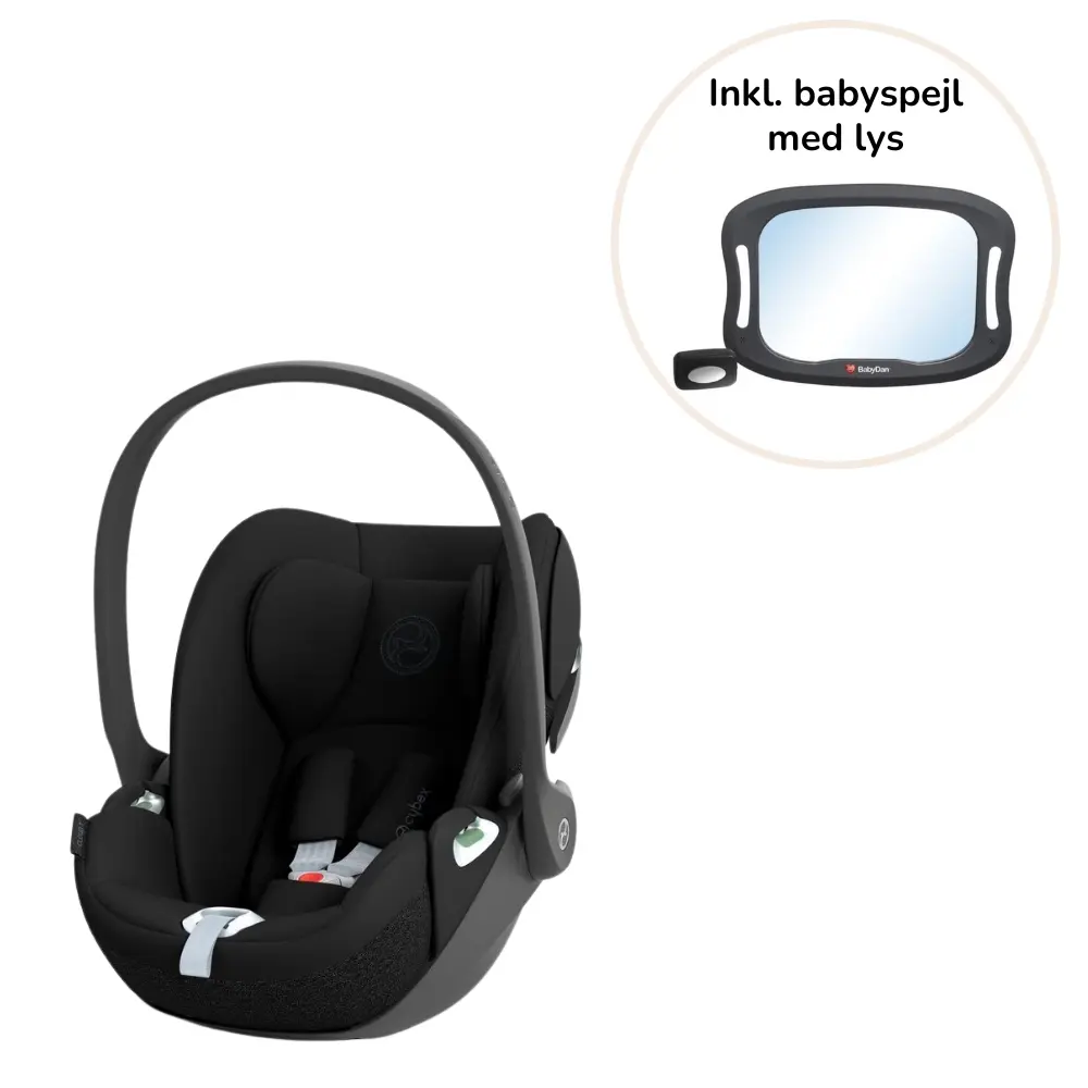 Cybex Cloud G I-size Babyskydd inkl. LED spegel - Magic Black | Bilbarnstolar - Babyskydd 0-13 Kg | BabyMode