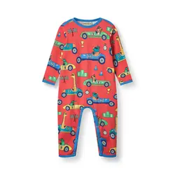 Langærmet heldragt med racer biler - 534 | Kläder - Bodys & overaller - Jumpsuit utan fot | BabyMode