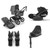 Bugaboo Fox 5 Renew Complete - Graphite/Moon Grey + Cloud T + Bas T + Adapter