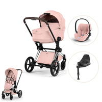 Cybex Priam Style Barnvagn inkl. Cloud T Plus & Bas T - Peach Pink/Chrome Brown