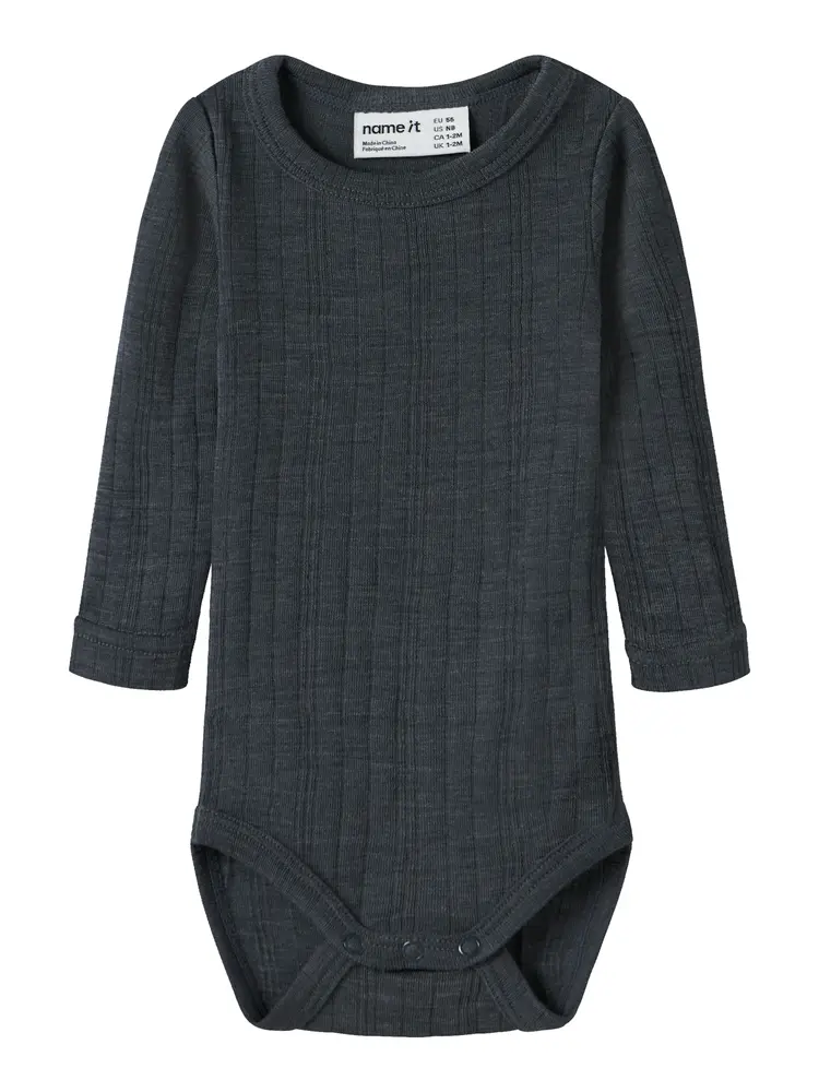Name It Wang Långärmad Ullbody - Ombre Blue - 86