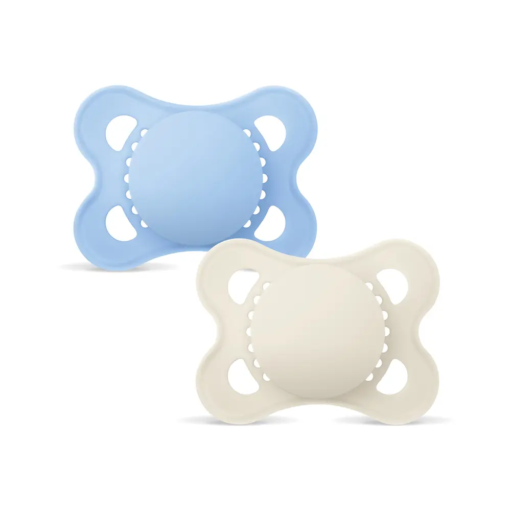 Original Silk Napp 0-6 mån 2-pack - Blue Unprint | Baby & Barn - Sköta - Nappar | BabyMode