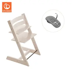 Tripp Trapp Stol bok & Newborn Set - Whitewash | Baby & Barn | BabyMode