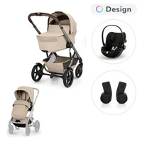 Cybex Talos S Lux Inkl. Hopfällbar Liggdel, Cloud G3 Och Adapter - Almond Beige/Magic Black