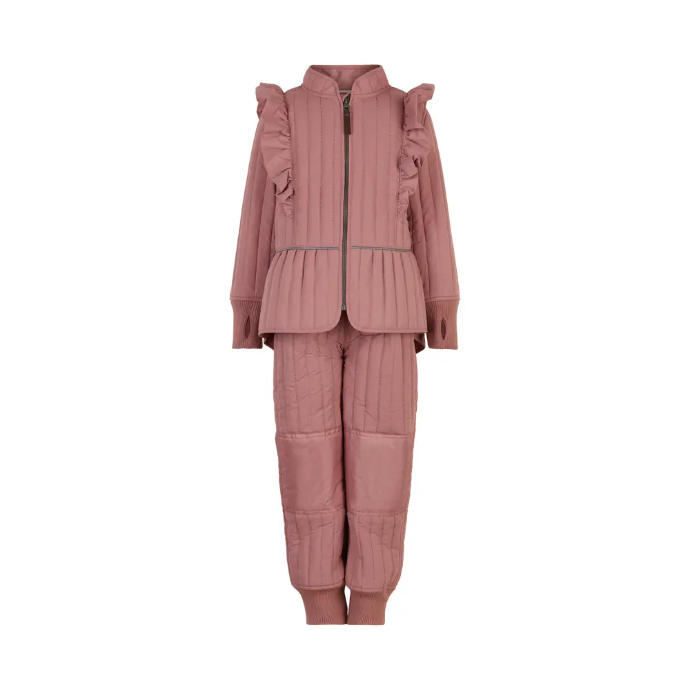 Termoset med Volang - Old Rose - 80 | Barnkläder - Ytterplagg - Termokläder | BabyMode