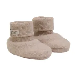 Tossor Ull/Fleece - Camel Melange | Kläder - Mössor, vantar och tossor - Överdragstossor | BabyMode