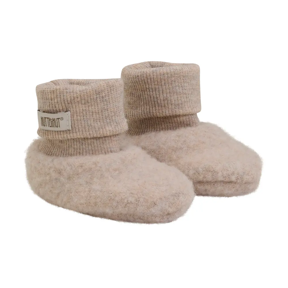 Huttelihut Tossor Ullfleece - Camel Melange - 74/80