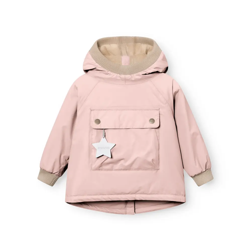 Mini A Ture Matbabywen Fleecefodrad Vinteranorak - Adobe Rose - 9 MDR./74