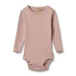 Långärmad Body Regitze - Rose Powder | Kläder - Bodys & overaller - Långärmad body | BabyMode