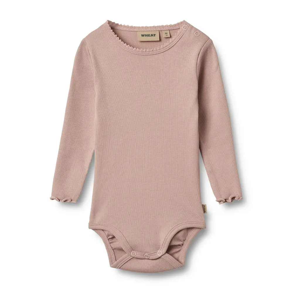Långärmad Body Regitze - Rose Powder - 68 | Barnkläder - Bodys & overaller - Långärmad body | BabyMode
