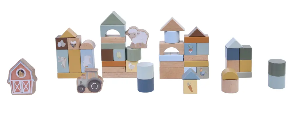 Byggklossar Little Farm - Multi | Leksaker - Byggsatser & LEGO - Träklossar | BabyMode