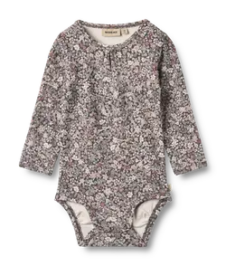 Liv Body Långärmad - Purple stone flowers | Kläder - Bodys & overaller - Långärmad body | BabyMode