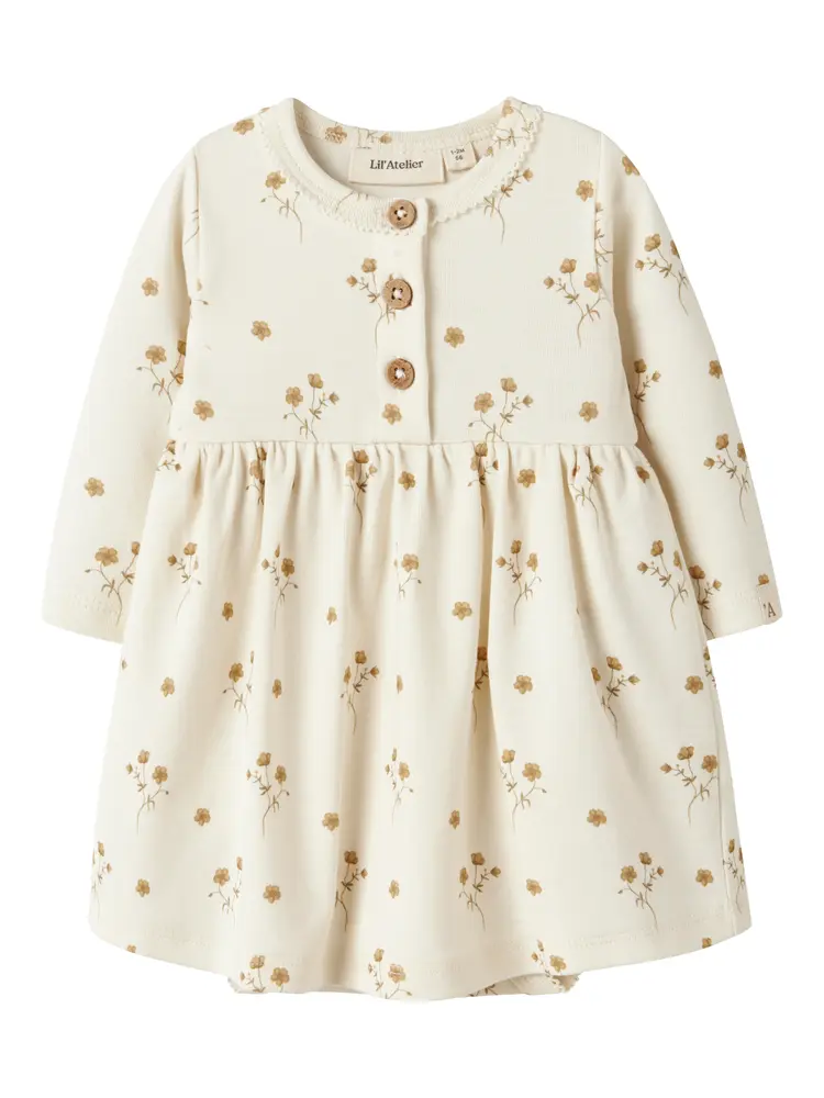 Layo Sif Bodyklänning - Coconut Milk - 74 | Barnkläder - Toppar - Klänningar - Bodyklänningar | BabyMode