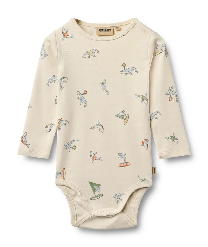 Långärmad Body Freddie - Whale friends - 56 | Barnkläder - Bodys & overaller - Långärmad body | BabyMode