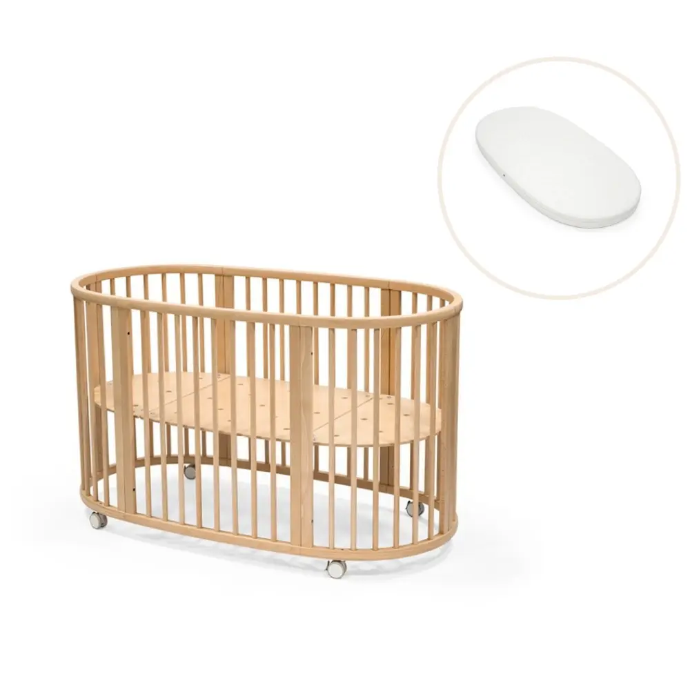 Stokke® Sleepi V3 Spjälsäng Inkl. Madrass - Natural | Barnrum - Barnsängar & vaggor - Spjälsängar | BabyMode