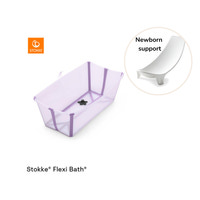 Stokke Flexi Bath Lavendel + Flexi Bath Stöd Till Nyfödd