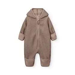 Matadel Teddyfleece Helgown - Grey brown | Kläder - Ytterplagg - Barnvagnsoveraller | BabyMode