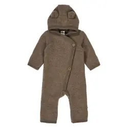 Barnvagnsoverall Woolly Merinoull/Fleece - Walnut Melange | Kläder - Ytterplagg - Barnvagnsoveraller | BabyMode
