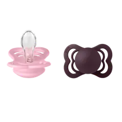 Napp Supreme 2Pk Silicone Str 1 Baby Pink/Plum