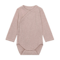 Fixoni Långärmad Wrap Body Rib - Pale Mauve Melange