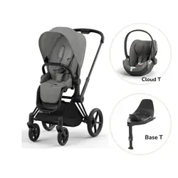 Priam Sittvagn + Cloud T + Basenhet T - Mirage Grey/Matt Black