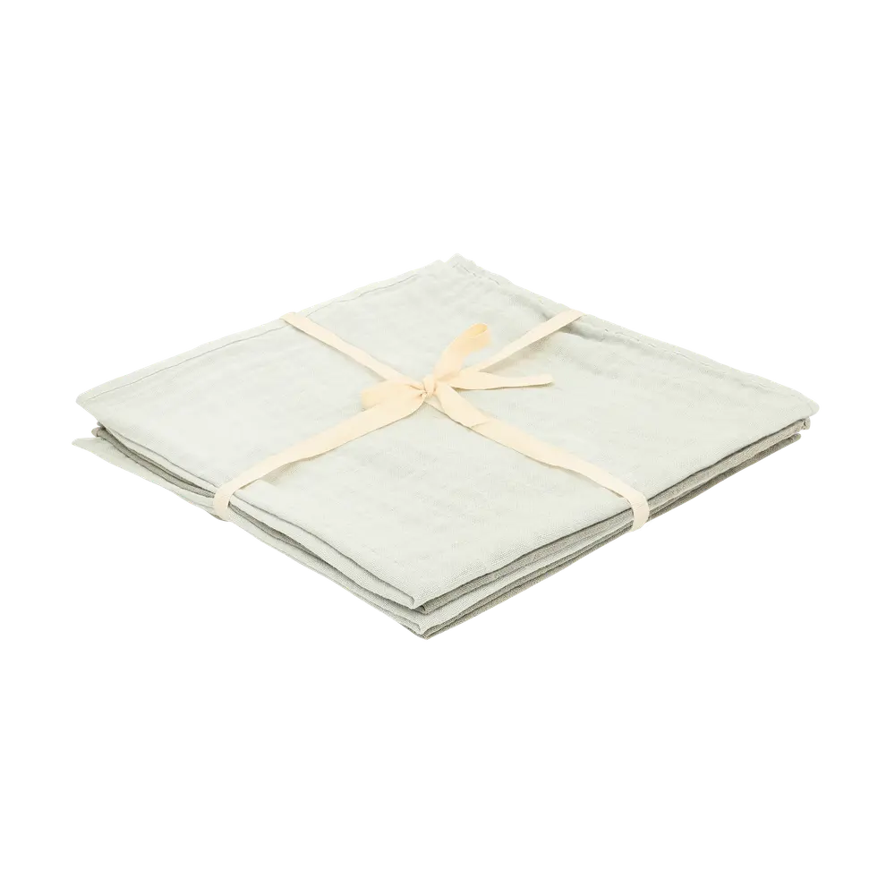 Muslinfilt (4‑pack) – Dried Sage – 65x65 | Barnrum - Textilier - Muslinfiltar | BabyMode