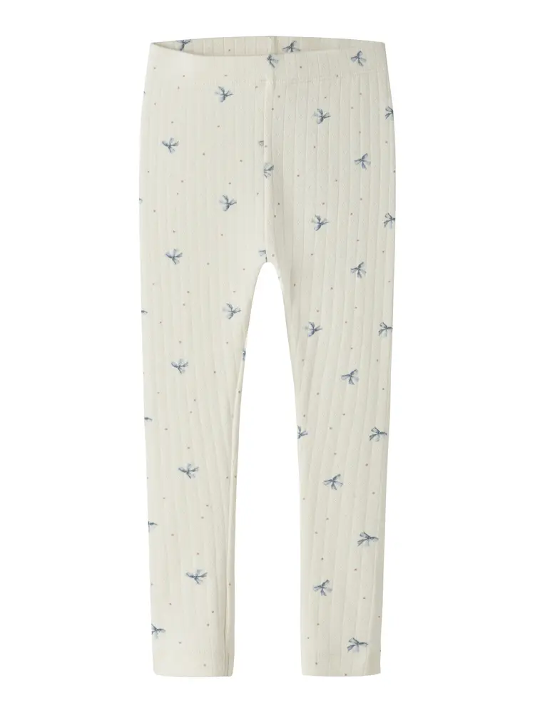 Name It Kathlen Slim Leggings - Antique White - 110 | Barnkläder - Underdelar - Leggings | BabyMode