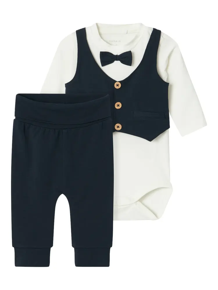 Adam ls body sæt noos - DARKSAPPHI - 74 | Barnkläder - Set & Multipack - Bodys | BabyMode