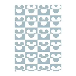 Affisch – Musse Pigg blått och vitt mönster A3 | Barnrum - Inredningsdetaljer - Affischer | BabyMode