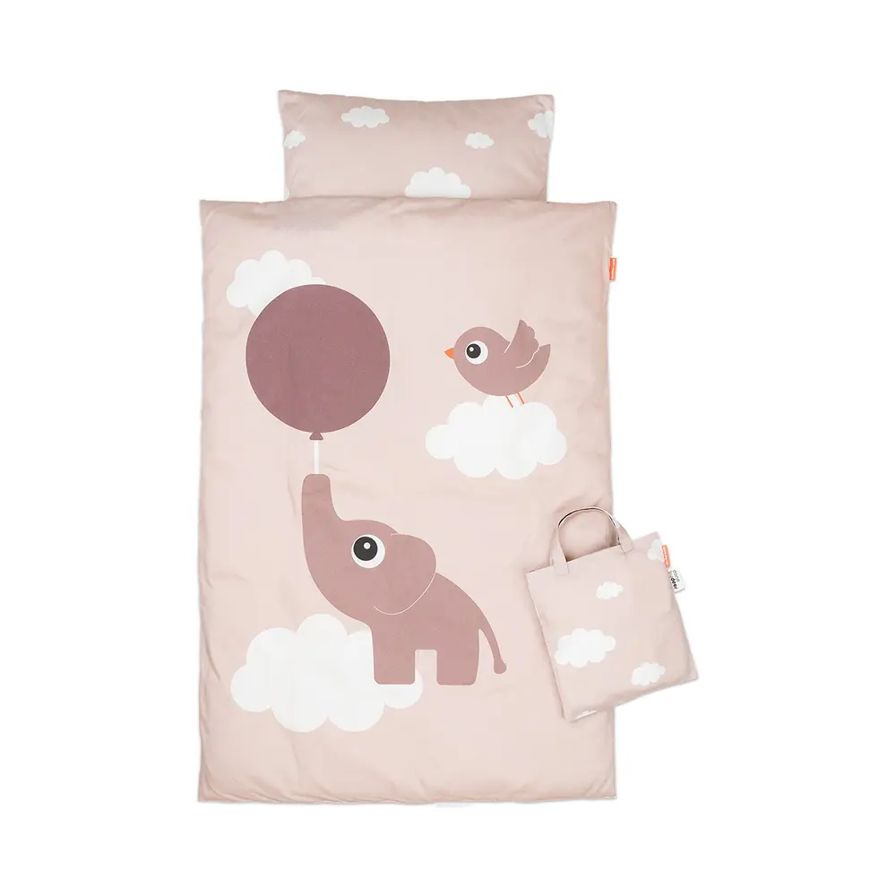 Done By Deer Baby Påslakanset 70x100 cm - Elphee Powder | Barnrum - Textilier - Sängkläder - Sängkläder för barn | BabyMode
