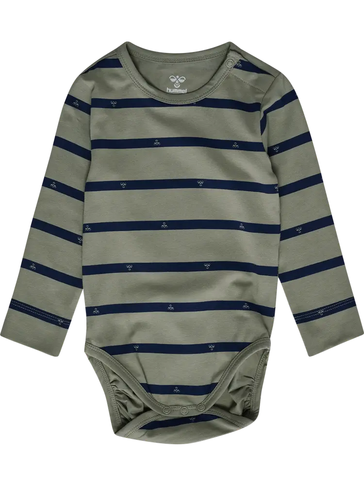 Hummel Stripy Bee Långärmad Body - Shadow - 74