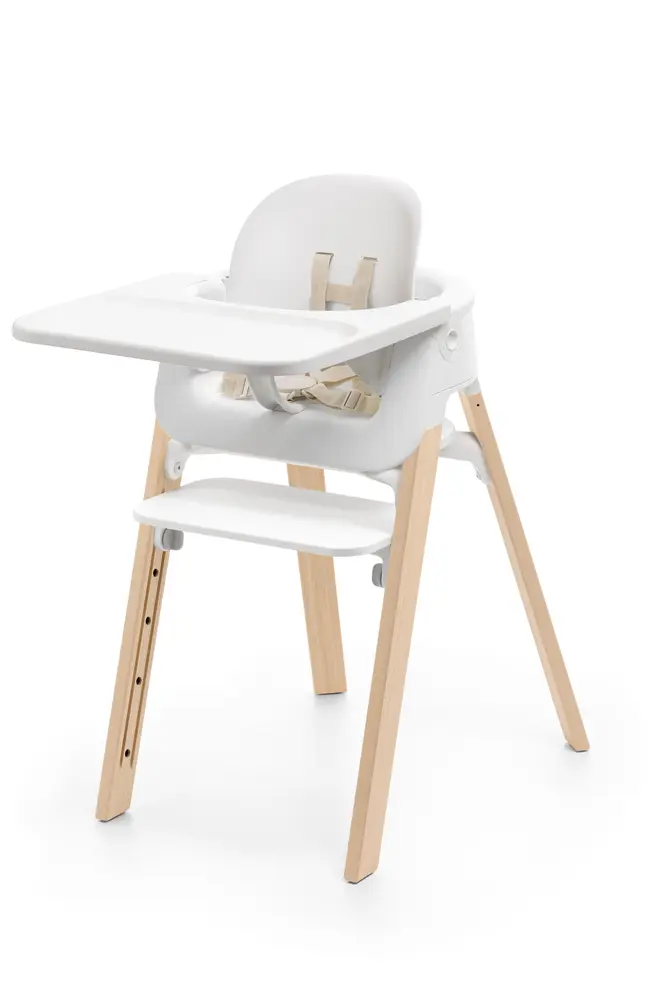 Stokke® Steps Barnstol Inkl. Babyset - White Natural | Baby & Barn - Äta - Barnstolar & tillbehör - Barnstolar med tillbehör | BabyMode