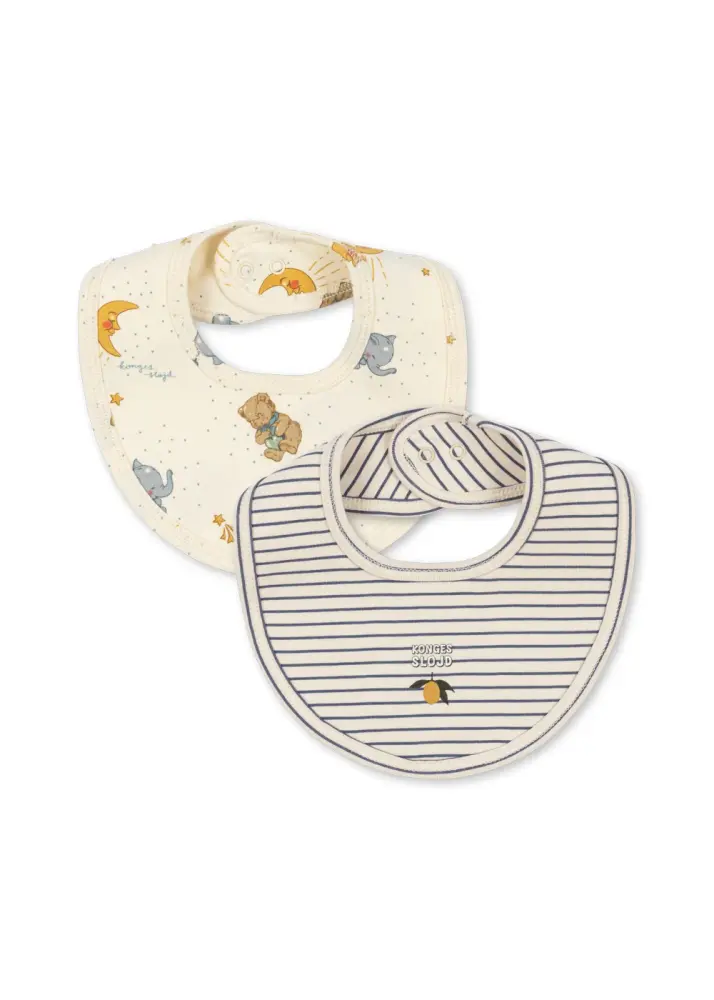 Konges Sløjd Basic 2 Pack Bibs - Stripe Como - ONE SIZE