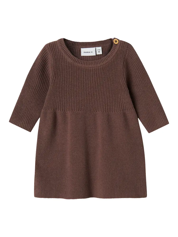 Olivina Stickad Klänning - Peppercorn - 56 | Barnkläder - Toppar - Klänningar - Klänningar | BabyMode
