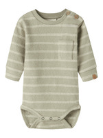 Lil' Atelier Oby Långärmad Body - Moss Gray