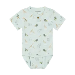 Kortärmad Body m. Tryck - Sprout Green | Kläder - Bodys & overaller - Kortärmad body | BabyMode