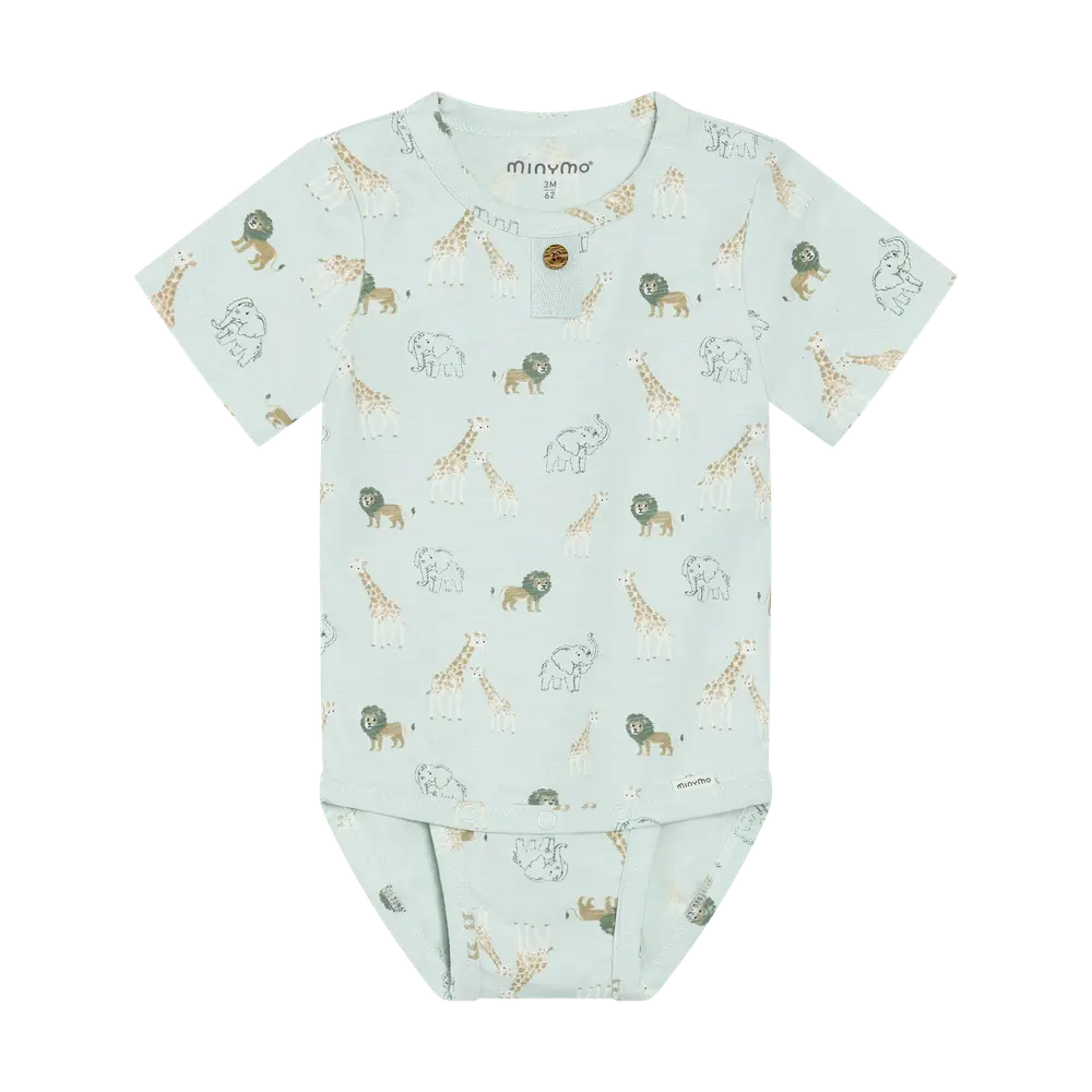 Kortärmad Body m. Tryck - Sprout Green - 50 | Barnkläder - Bodys & overaller - Kortärmad body | BabyMode