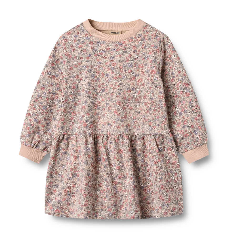 Zenia Sweat Klänning - Rose dust flowers - 4 ÅR