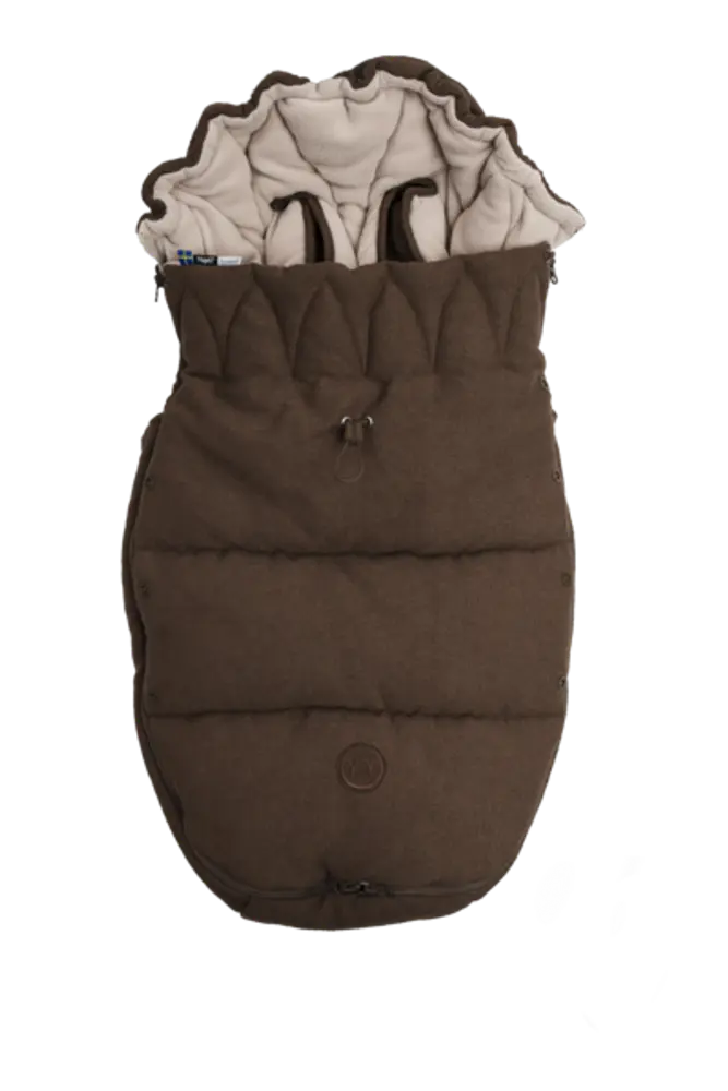 Najell Åkpåse - Bouclé Espresso | Barnvagnar - Barnvagnstillbehör - Åkpåsar | BabyMode