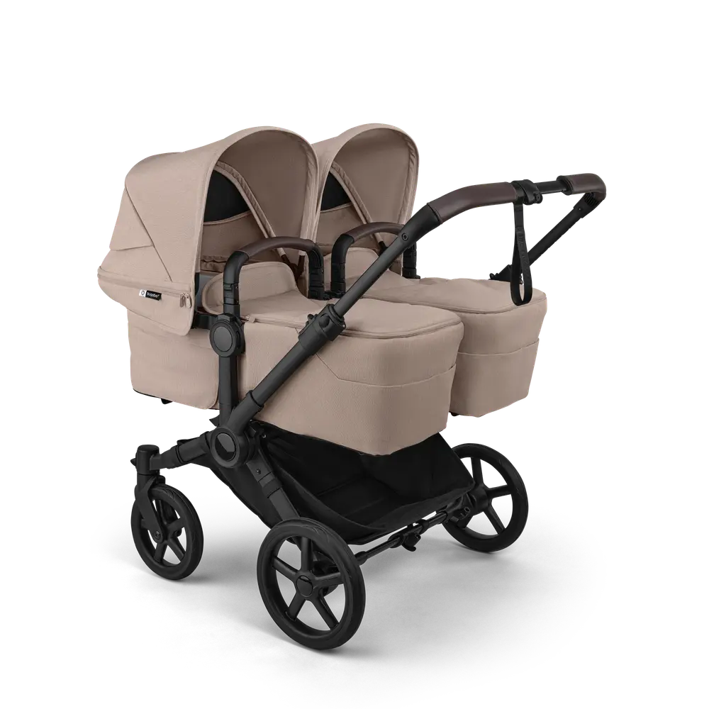 Bugaboo Donkey 6 Tvillingvagn - Desert Taupe Melange | Barnvagnar - Syskon- & tvillingvagnar - Syskon/tvillingvagnar | BabyMode