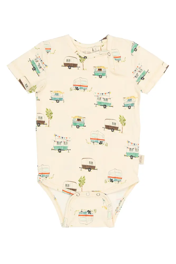 Sun Kortärmad Body - Eggnog Camper AOP - 92